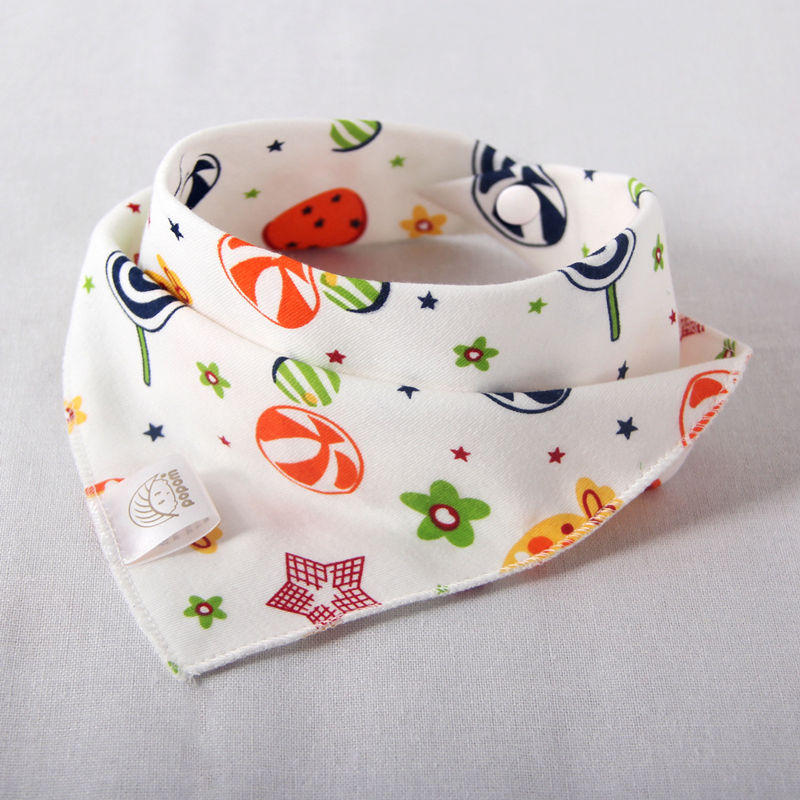 Baby Bibs Cotton Triangle Double Layers Cotton